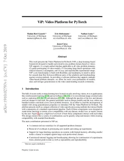 ViP: Video Platform for PyTorch