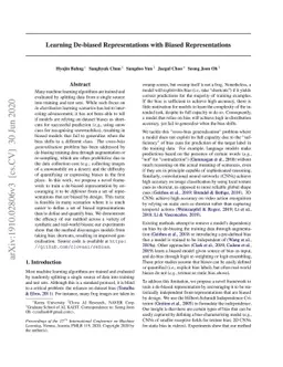 Learning De-biased Representations with Biased Representations