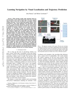 Learning Navigation by Visual Localization and Trajectory Prediction
