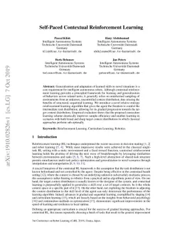 Self-Paced Contextual Reinforcement Learning