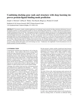Combining docking pose rank and structure with deep learning improves
  protein-ligand binding mode prediction