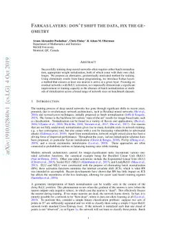 Farkas layers: don't shift the data, fix the geometry