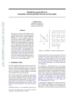 Identifying causal effects in maximally oriented partially directed
  acyclic graphs