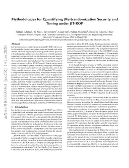 Methodologies for Quantifying (Re-)randomization Security and Timing
  under JIT-ROP