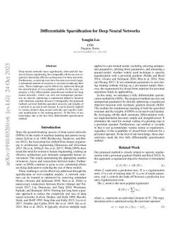 Differentiable Sparsification for Deep Neural Networks