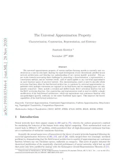The Universal Approximation Property