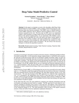 Deep Value Model Predictive Control