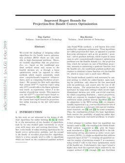 Improved Regret Bounds for Projection-free Bandit Convex Optimization