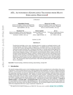 ATL: Autonomous Knowledge Transfer from Many Streaming Processes