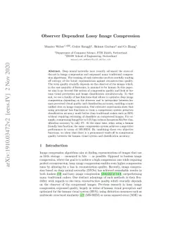 Observer Dependent Lossy Image Compression