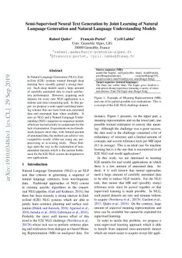 Semi-Supervised Neural Text Generation by Joint Learning of Natural
  Language Generation and Natural Language Understanding Models