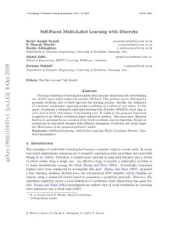 Self-Paced Multi-Label Learning with Diversity