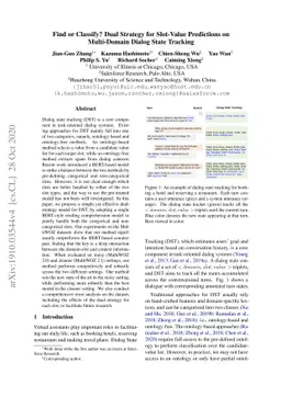 Find or Classify? Dual Strategy for Slot-Value Predictions on
  Multi-Domain Dialog State Tracking