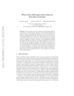 When Does Self-supervision Improve Few-shot Learning?