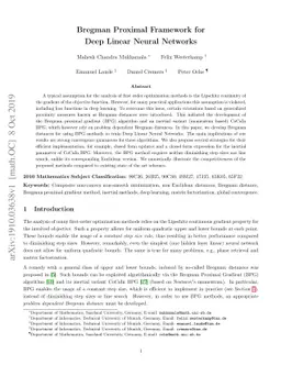 Bregman Proximal Framework for Deep Linear Neural Networks