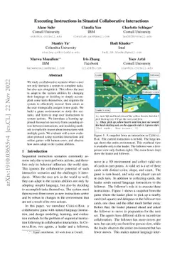 Executing Instructions in Situated Collaborative Interactions