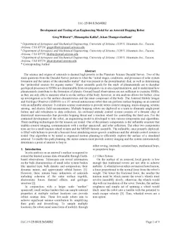 Development and Testing of an Engineering Model for an Asteroid Hopping
  Robot