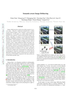 Semantic-aware Image Deblurring