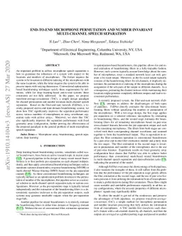End-to-end Microphone Permutation and Number Invariant Multi-channel
  Speech Separation