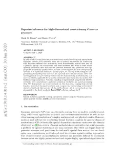 Bayesian inference for high-dimensional nonstationary Gaussian processes