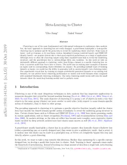 Meta-Learning to Cluster