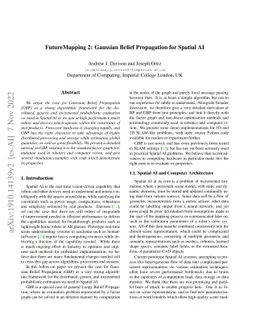 FutureMapping 2: Gaussian Belief Propagation for Spatial AI