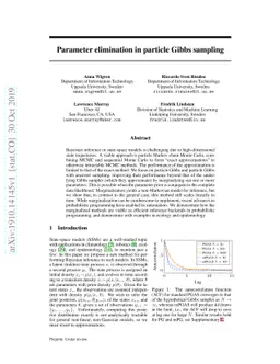 Parameter elimination in particle Gibbs sampling