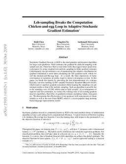 Lsh-sampling Breaks the Computation Chicken-and-egg Loop in Adaptive
  Stochastic Gradient Estimation