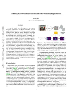 Distilling Pixel-Wise Feature Similarities for Semantic Segmentation