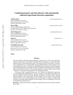 Combined parameter and state inference with automatically calibrated ABC