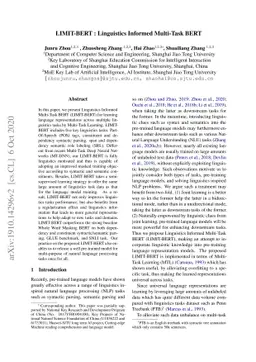 LIMIT-BERT : Linguistic Informed Multi-Task BERT