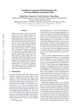 Learning to Customize Model Structures for Few-shot Dialogue Generation
  Tasks