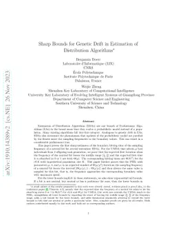 Sharp Bounds for Genetic Drift in Estimation of Distribution Algorithms