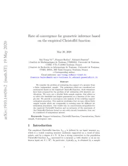 Rate of convergence for geometric inference based on the empirical
  Christoffel function