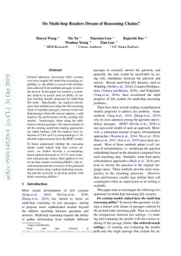 Do Multi-hop Readers Dream of Reasoning Chains?