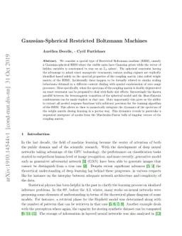 Gaussian-Spherical Restricted Boltzmann Machines