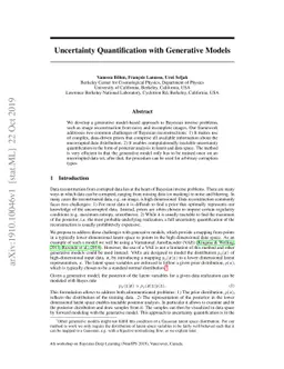Uncertainty Quantification with Generative Models