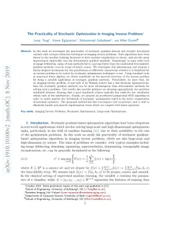 The Practicality of Stochastic Optimization in Imaging Inverse Problems