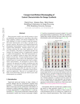 Unsupervised Robust Disentangling of Latent Characteristics for Image
  Synthesis