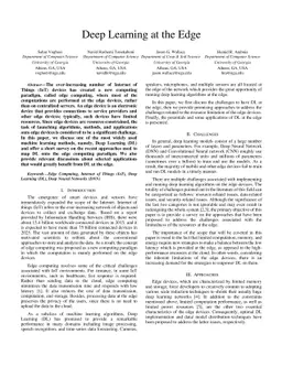 Deep Learning at the Edge