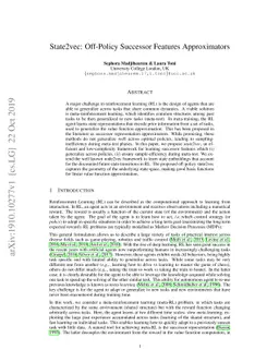 State2vec: Off-Policy Successor Features Approximators
