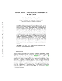 Region Based Adversarial Synthesis of Facial Action Units