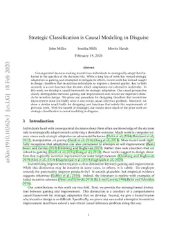 Strategic Classification is Causal Modeling in Disguise