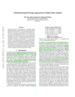 A Hybrid Semantic Parsing Approach for Tabular Data Analysis