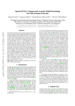 Speech-XLNet: Unsupervised Acoustic Model Pretraining For Self-Attention
  Networks