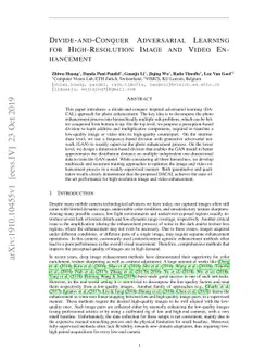 Divide-and-Conquer Adversarial Learning for High-Resolution Image and
  Video Enhancement