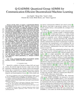 Q-GADMM: Quantized Group ADMM for Communication Efficient Decentralized
  Machine Learning