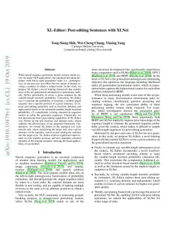 XL-Editor: Post-editing Sentences with XLNet