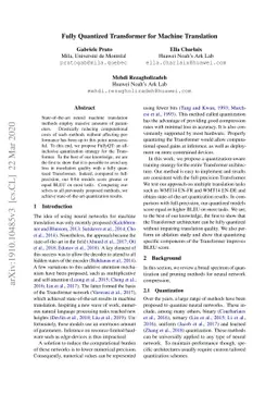 Fully Quantized Transformer for Machine Translation
