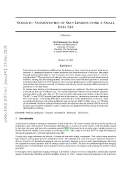 Semantic Segmentation of Skin Lesions using a Small Data Set